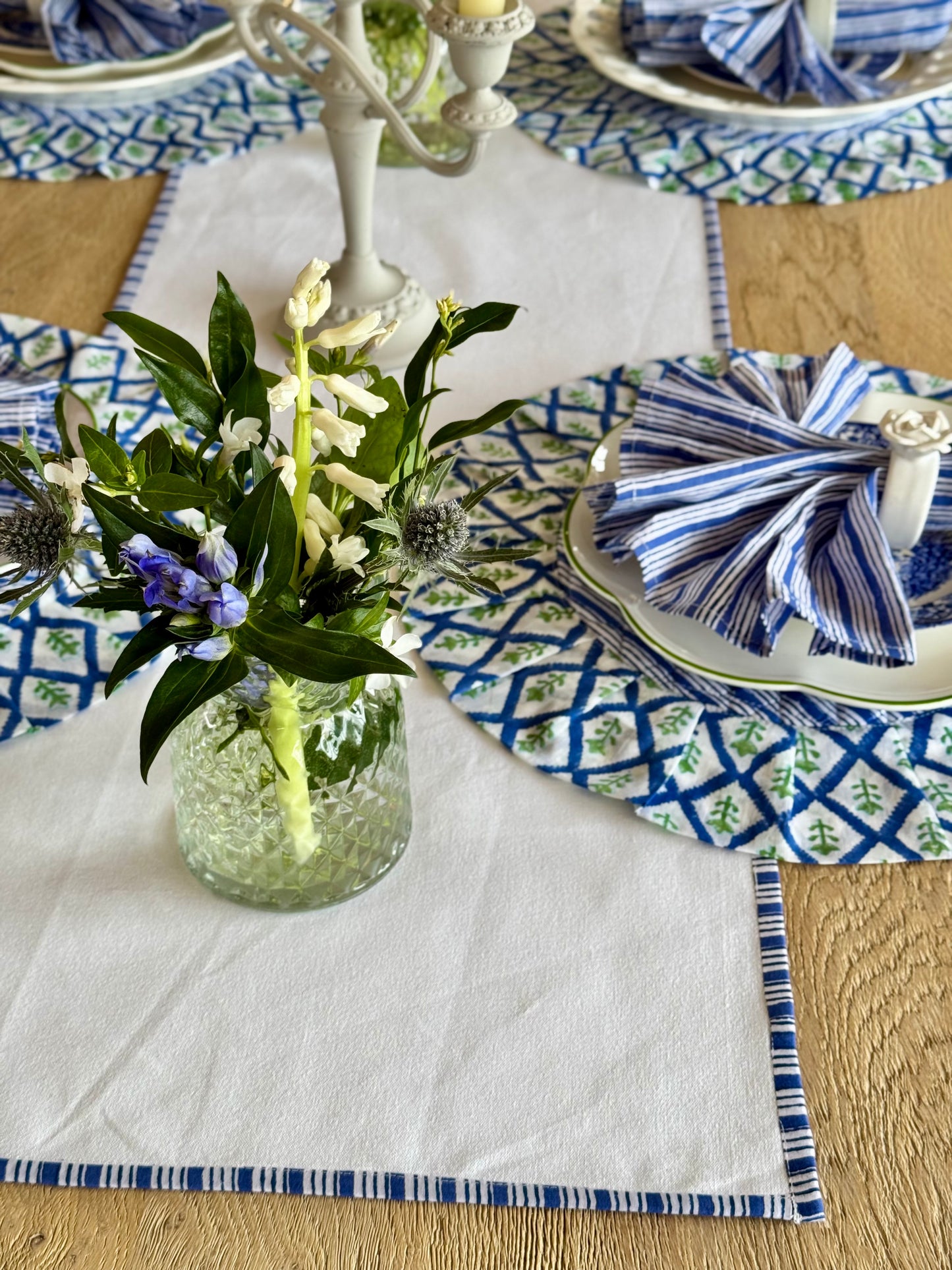 Blue stripe napkin (sold as a set of 4)