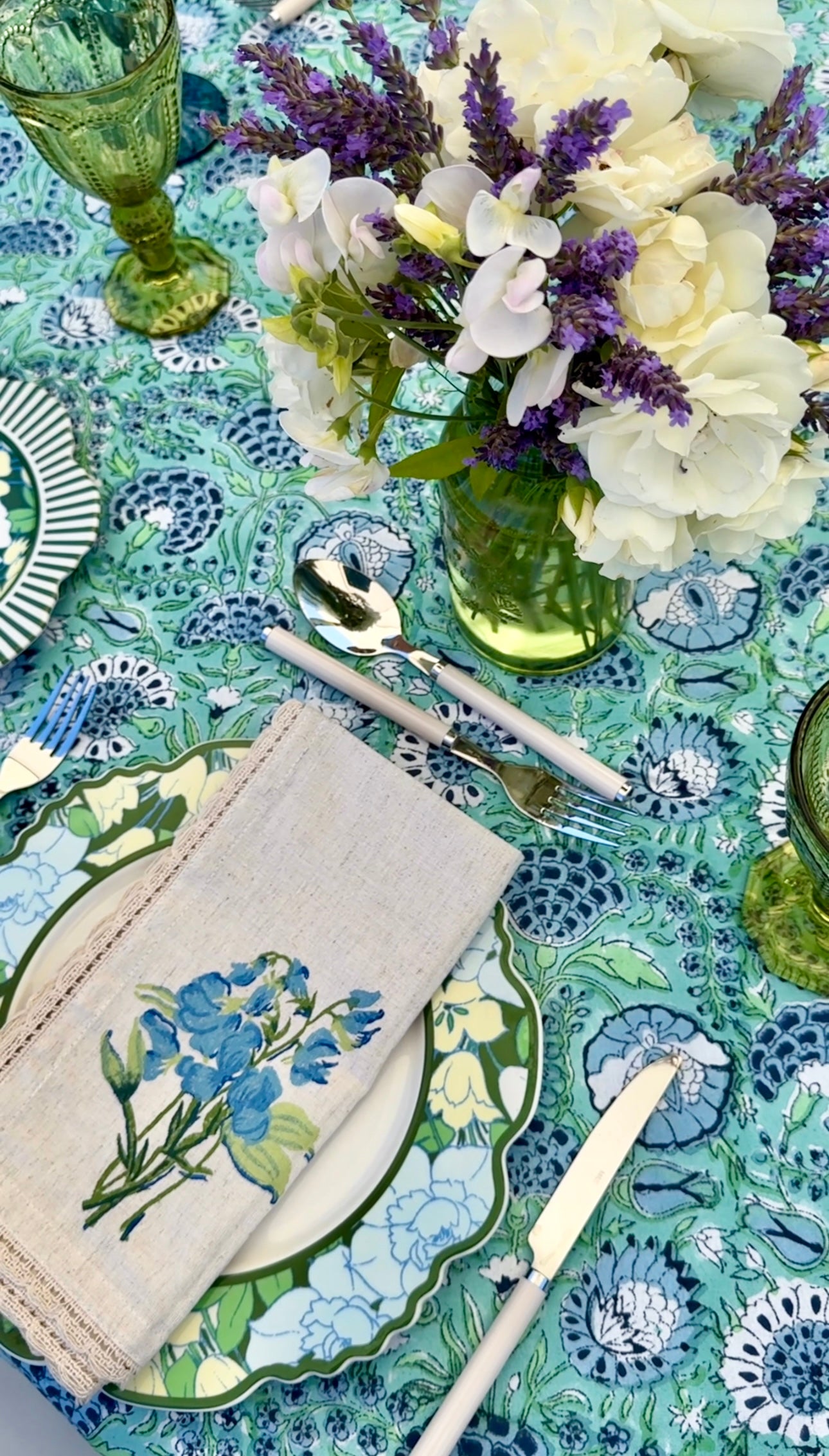 Sweet Pea & Foxglove Napkin Set (2)